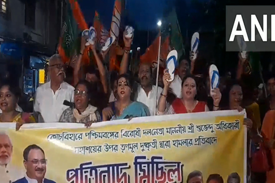 BJP stages protest in Howrah over alleged attack on Suvendu Adhikari's convoy