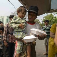(SpotNews) MYANMAR-MANDALAY-EARTHQUAKE-TEMPORARY SHELTER