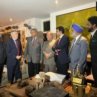 Congress MP Shashi Tharoor meets former Colombian President Cesar Augusto Gaviria Trujillo