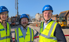 Piling work underway at Twickenham Riverside