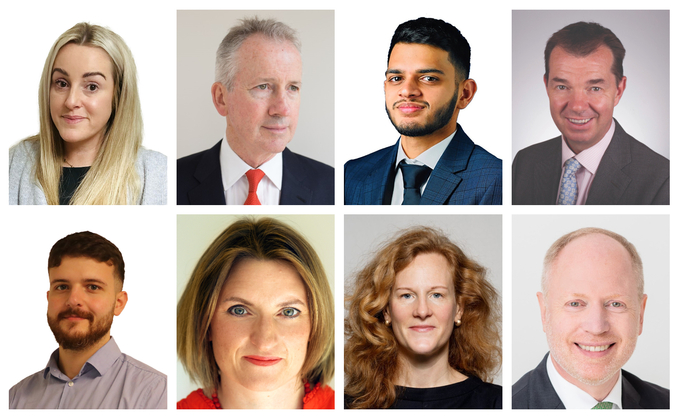 (Top row L-R:) Harriet Clayton, Michael Gordon, Hamza Patel and Guy Opperman (Bottom row L-R:) Rron Hasani, Faith Reynolds, Catherine Howarth and Stuart White