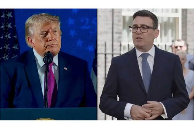 Trump discusses demining Strait of Hormuz, military alliance with new UK PM Andy Burnham