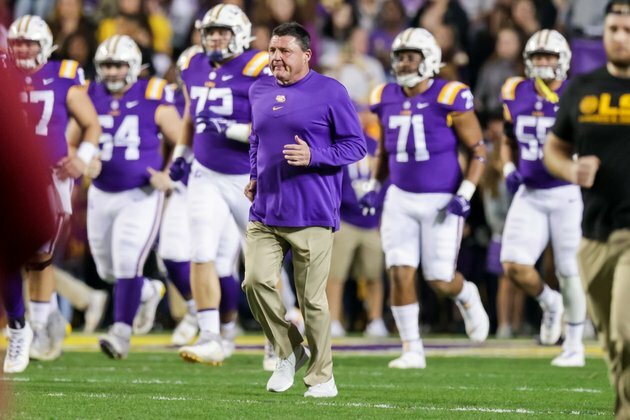 Ed Orgeron will coach final home game with LSU vs. No. 15 Texas AM