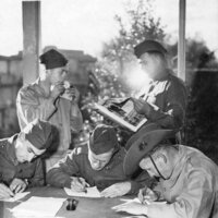 It was lonely during WWII. Those at home and away coped through letters