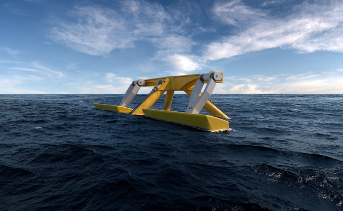 The PelaGen wave energy converters on PelaFlex platform 3 | Credit: Marine Power Systems