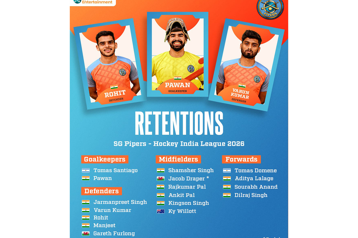 Delhi SG Pipers announce retained players ahead of Hockey India League season 2 auctions