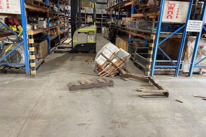 The aftermath of one of the reported incidents.