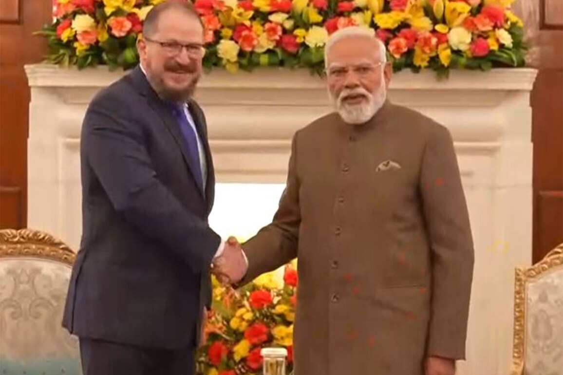PM Modi meets Qualcomm CEO Cristiano Amon on sidelines of India AI Impact Summit