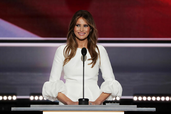  elania rump wife of epublican presidential onald rump delivers a speech on the first day of the epublican ational onvention on uly 18 2016 at the uicken oans rena in leveland hio   lex ongetty mages