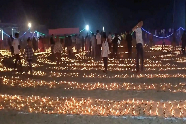 Odisha: 1 lakh diyas lit around Baba Bhusandeswar temple premises on Mahashivratri