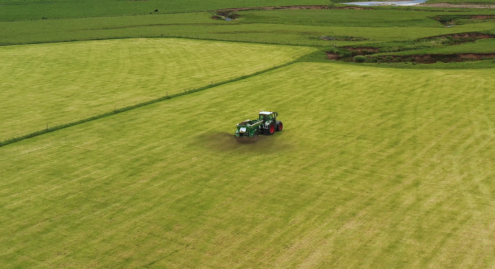 Basalt is spread on farmland