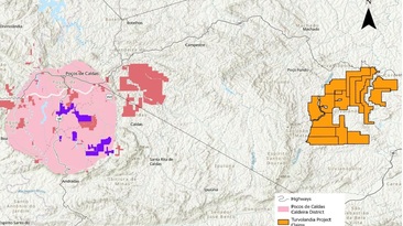 Mapa projeto de terras raras Turvolândia Canamera