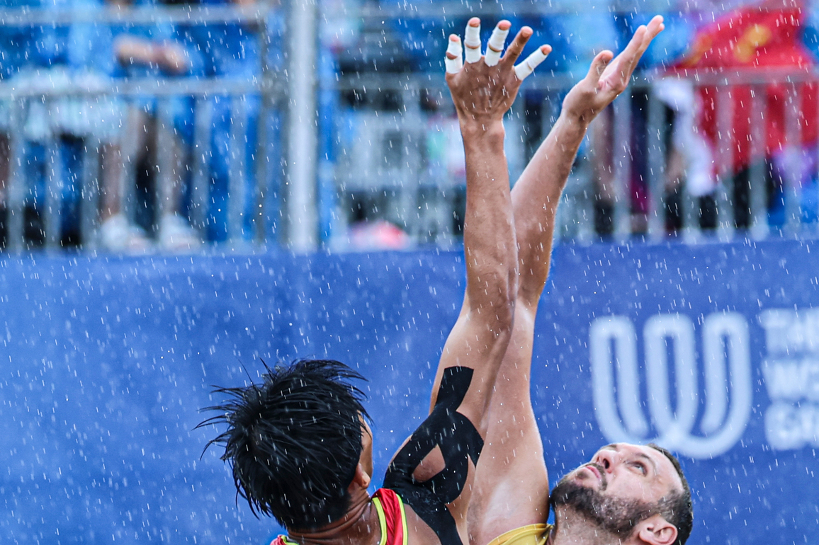 (SP)CHINA-CHENGDU-THE WORLD GAMES 2025-BEACH HANDBALL-MEN'S-CHN VS BRA (CN)