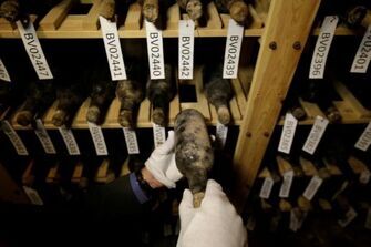 Cache of precious wine from Czech Republic’s Becov Castle on display