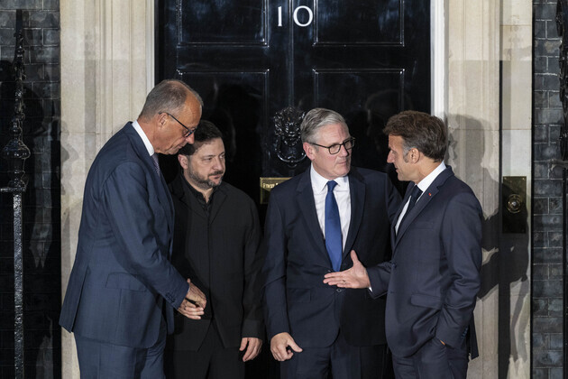 BRITAIN-LONDON-E3 LEADERS-UKRAINE-RUSSIA DIALOGUE