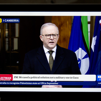 AUSTRALIA-PM-PRESS CONFERENCE-PALESTINE