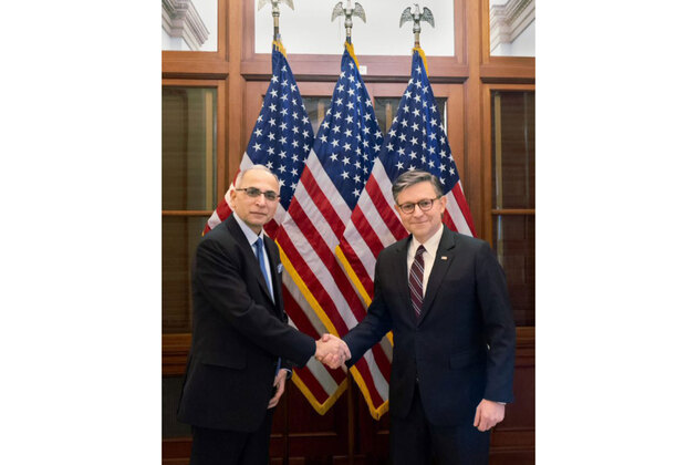 Indian Ambassador Vinay Mohan Kwatra meets US Speaker Mike Johnson, discusses strengthening strategic partnership