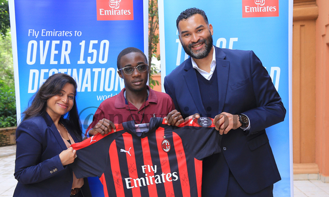 Katende wins AC Milan jersey in Emirates online quiz Katende wins AC Milan jersey in Emirates online quiz