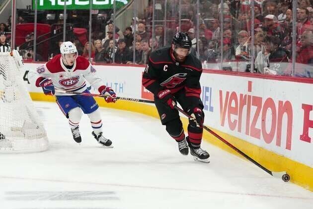 Nikolaj Ehlers' 2nd goal in OT helps Canes even series with Canadiens