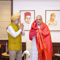 Delhi LG Taranjit Singh Sandhu meets Union Home Minister Amit Shah