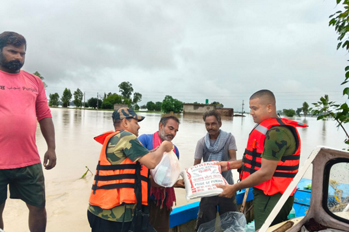 Punjab floods: BSF leads relief mission in Ferozepur with local support
