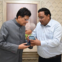 Vijay Shekhar Sharma showcases Made-in-India AI Soundbox to Piyush Goyal, reaffirms commitment to Atmanirbhar Bharat
