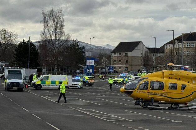 Man dies after Scots Tesco car park crash which saw air ambulance called in