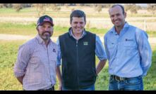  Christian Duff, General Manager – Genetic Improvement, Angus Australia, Sam Clark, Associate Professor in Animal Genetics – School of Environmental and Rural Science UNE and Tom Granleese, Animal Breeding and Genetics at NSW DPI. Image courtesy Angus Australia.