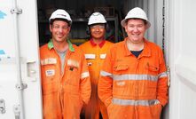 Ryan Sarcino (left) with Lynch & Saracino Concreting colleagues Kirby Gadaleta and Kane Hocking.