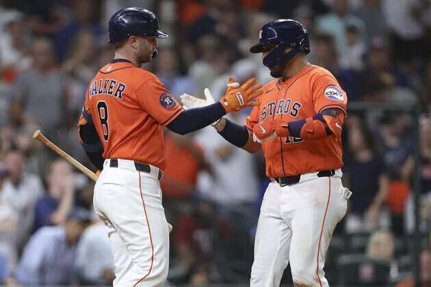 MLB roundup: Astros back atop AL West with rout of rival Rangers