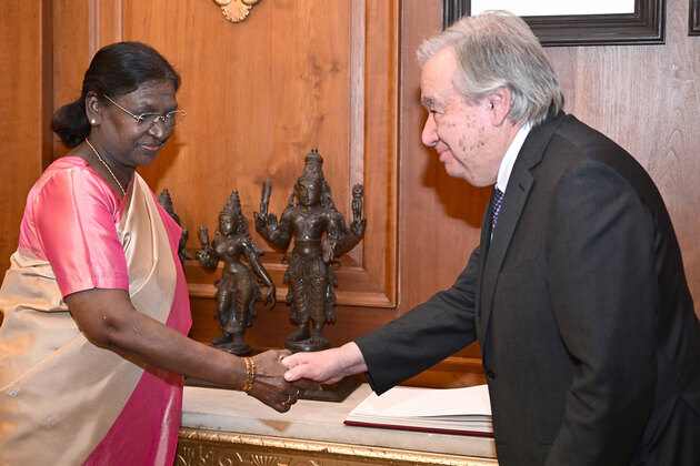 UN Secy General Guterres calls on President Droupadi Murmu