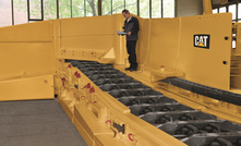 A Cat armoured face conveyor (AFC) for longwall mining