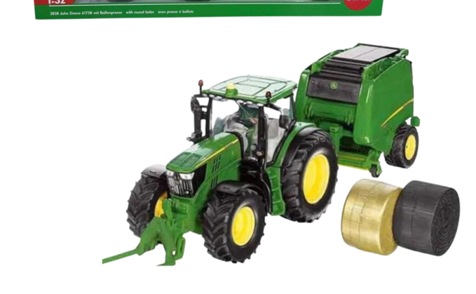 You could be in with the chance of winning this tractor and baler set
