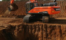  The Doosan DX380LC-5 crawler excavator