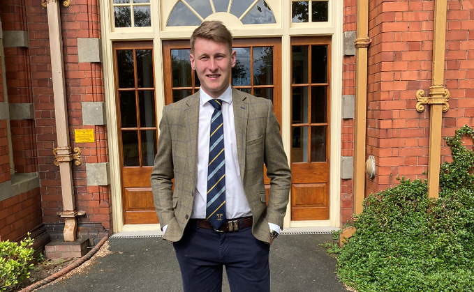 George Elliott is currently in his third year at Harper Adams University and has started a work placement year at JCB after being awarded a business scholarship