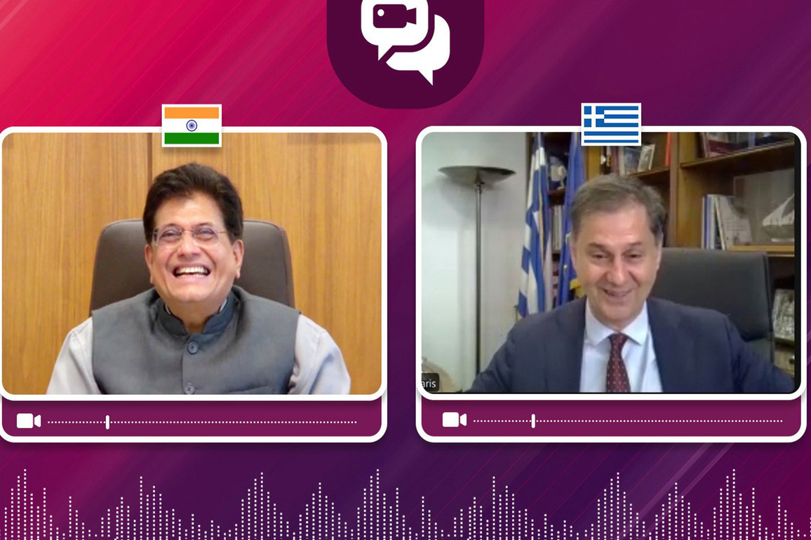 Piyush Goyal interacts with Greece Deputy Minister of Foreign Affairs to discuss deepening cooperation between the two nations