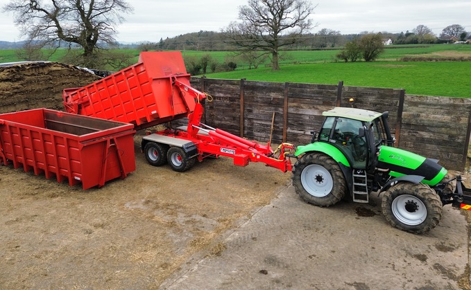 H. Gibbs and Sons' BigAB hooklift provides virtually all the farm's logistics. H. Gibbs and Sons' BigAB hooklift provides virtually all the farm's logistics.