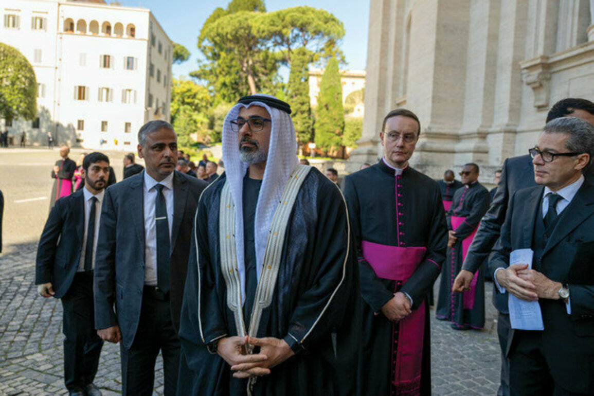 Crown Prince of Abu Dhabi attends funeral of Pope Francis in Rome
