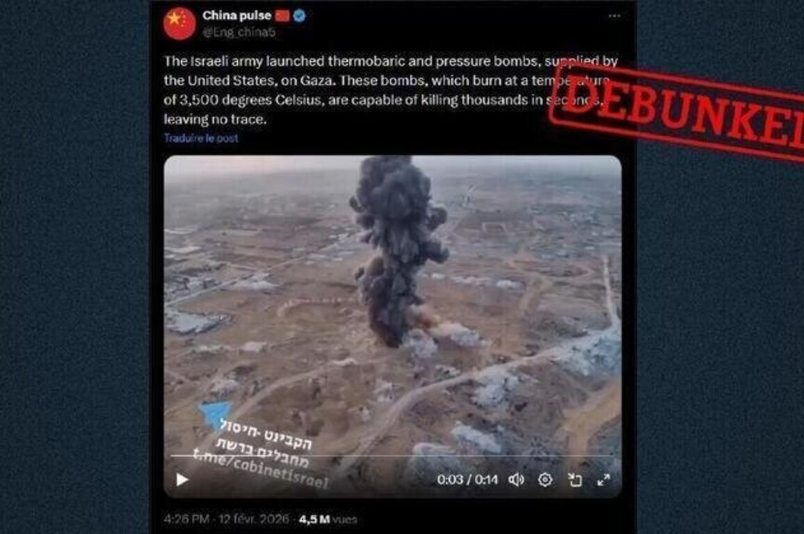 No, this video does not prove Israel used a thermobaric bomb in Gaza