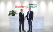  Ganfeng vice chairman Wang Xiaoshen (left) and Leo managing director Simon Hay in Shanghai