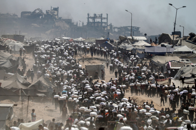 MIDEAST-GAZA-BEIT LAHIA-HUMANITARIAN AID
