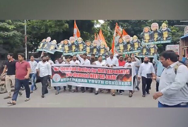 Hyderabad Youth Congress stages protest at Kishan Reddy's residence over NEET row