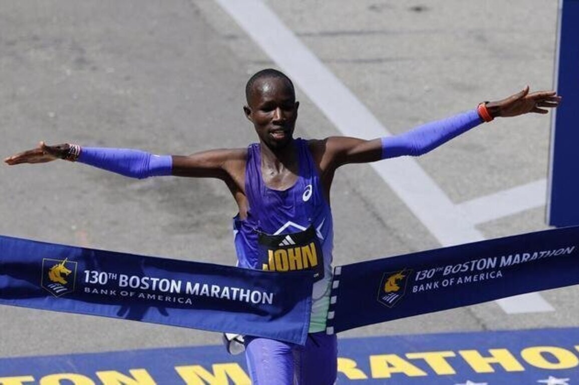 Kenyan pair repeat at Boston Marathon; John Korir breaks course record