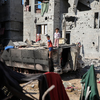 MIDEAST-GAZA STRIP-JABALIA-MILITARY REMNANTS