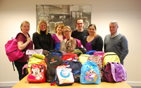 Kent Blaxill collects special rucksacks for charity