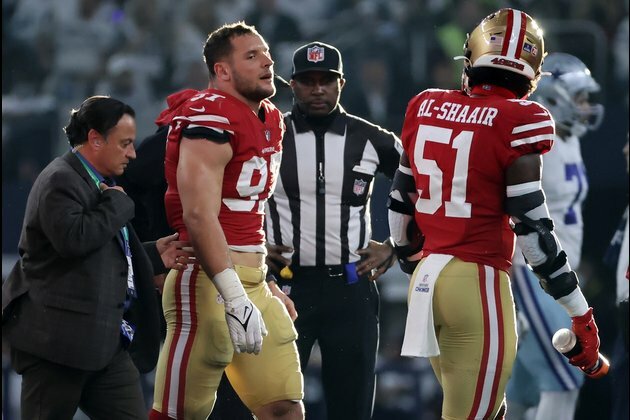 49ers' Nick Bosa (concussion) returns to practice