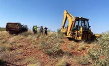  Preparing the drill pad at Webb