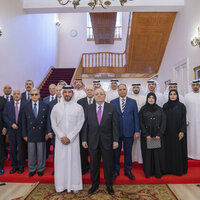 Sultan bin Ahmed meets President of State Council of Egypt