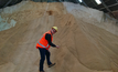 A worker inspects the 400t trial shipment last year.