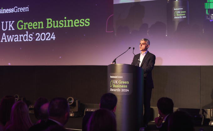 Sadiq Khan addresses the UK Green Business Awards 2024 / Credit: Incisive Media